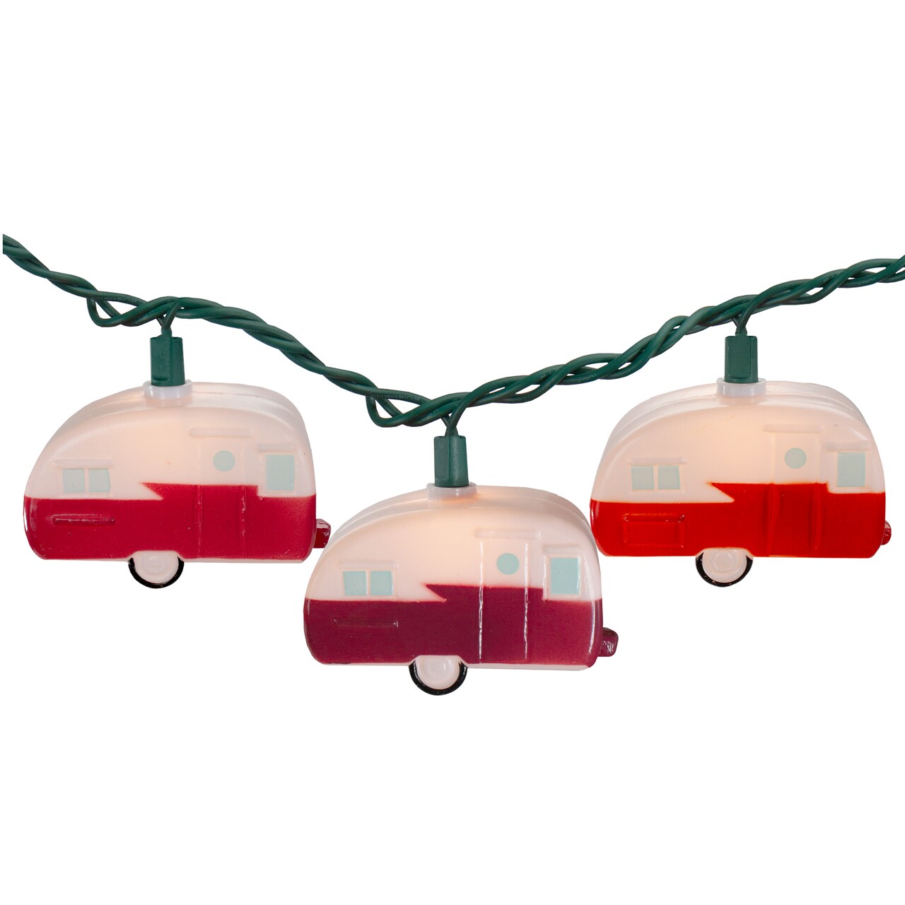 Dennis East Retro Camper Novelty Summer String Lights - 6.5 ft Green Wire - 10ct